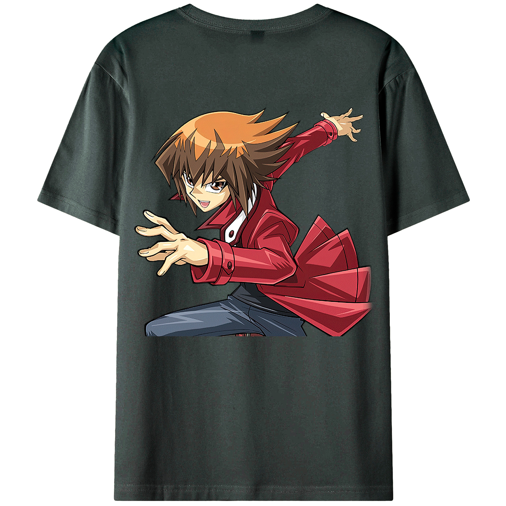 （画像用） 遊☆戯☆王 Yu-Gi-Oh! 綿100％ メンズ半袖Tシャツ（バックプリント） 通気性